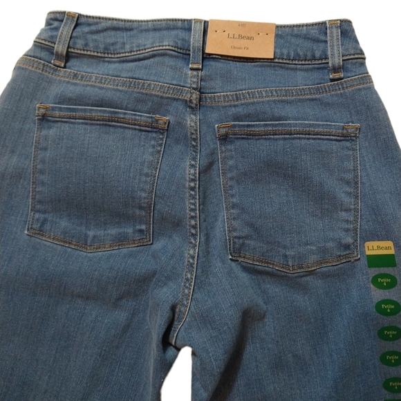 L.L. Bean True Shape denim classic fit straight leg jeans pants NEW size… - Picture 5 of 8
